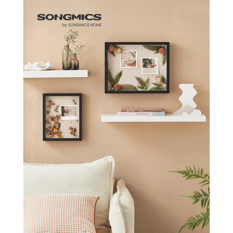 SONGMICS RPF007B02 3D Photo Frame for Filling, Photo Frame with