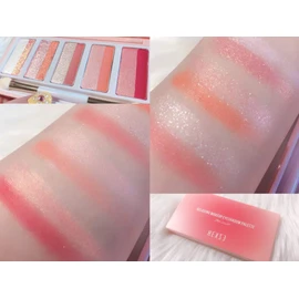 HEXZE "One-touch Makeup" 10 Colors Eyeshadow Palette #01 Spring/Summer Series Peach Smokey