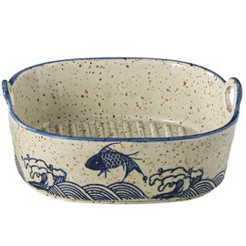 Vintage Small Casserole Dish 6.7-inch Ceramic Square Baking Pan Lasagna Pan Bakeware With Handles for Oven Microwave Air Fryer (Square A)