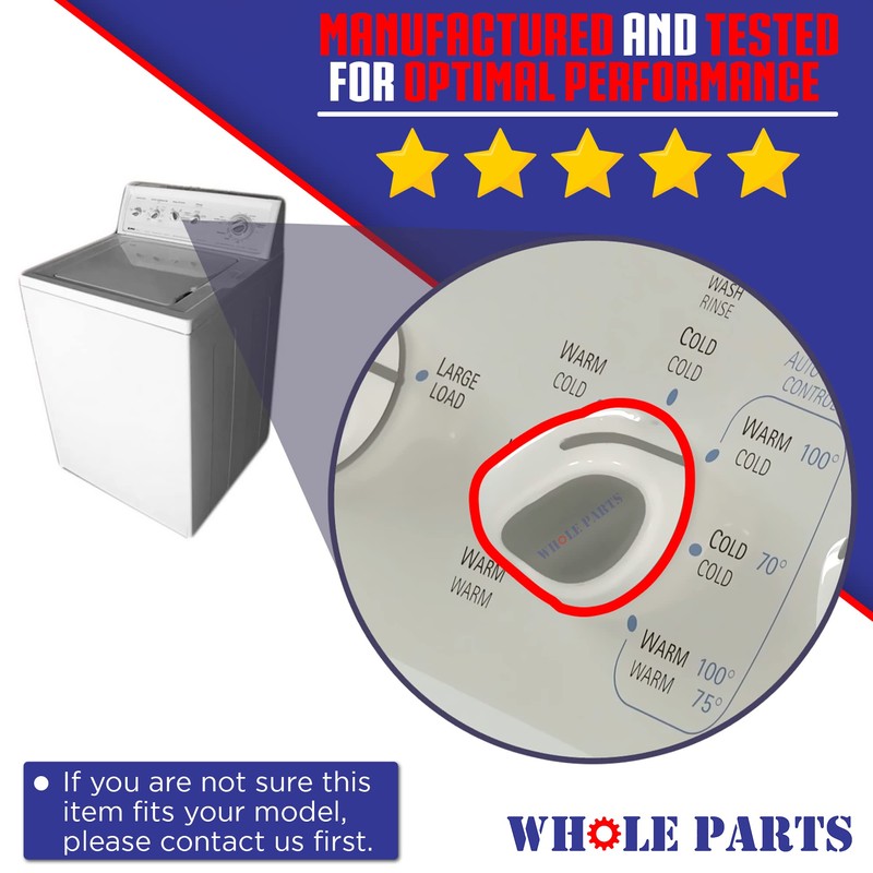 Whole Parts Washer and Dryer Control Knob Assembly Part# WP3402572