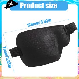 XUKZIMA 1 Pcs 3D Eye Patches for Right Adults Adjustable Eye Adjustable Medical Eyepatch for Lazy Eye Large Black (Right Eye)