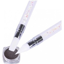 White Glitter Picker Pen Silicone Nail Artdoting Brush Handle Manicure Diy Decoration Tool Useful and Deft Nail Art Brushes Tools Accessories