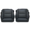 FZJDSD Black Driver & Passenger Side Bottom Microfiber Leather Replacement