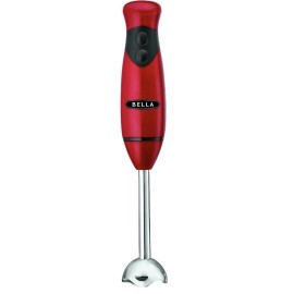 BELLA Immersion Hand Blender, Portable Mixer with Whisk Attachment - Red