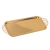 Serving Tray Gold Retro Light Luxury Oblong Water Cup Tea