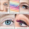 240 Piece Eyelash Extension Set, Coloured Cluster Eyelashes with Pink