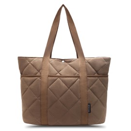 Sora Shizuku Quilted Tote Bag For Women, Puffer Tote Bag For Women, Trendy And Lightweight Travel Tote Bags For Work