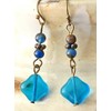 Bronze and Blue Dangle Earrings. Jewelry Earrings for Women #3298FE708