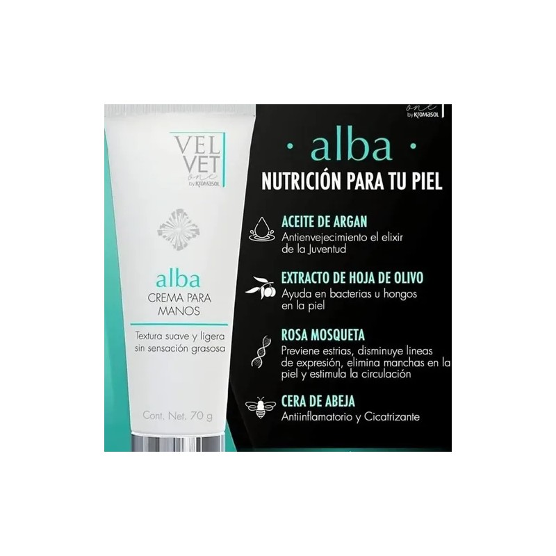Alba Kromasol Crema Para Manos Tubo Con 70 G