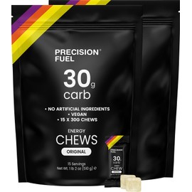 Precision Fuel PF 30 Chew Energy Chews - High Carbohydrate Fuel for Endurance, Lightweight & Portable, 30g Carbs - Ideal for Long Runs, Rides & Workouts - Original Flavour (30 Chews)