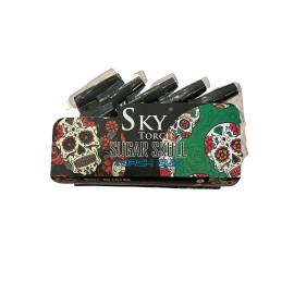 Eagle Sky Torch SUGAR SKULL Gun Jet Lighter Butane Refillable Assorted  Lot of 8