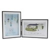 Smiling Art Wooden Picture Frame for 2 Photos Folding Picture