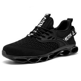 LARNMERN Steel Toe Shoes for Men Women Comfortable Safety Sneakers Breathable Tennies Sneakers Indestructible Work Shoes Black