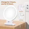 tubbede 1X/30X Lighted Makeup Mirror with Magnification, Double-Sided Switch, 3-Color