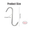 WADY Meat Hooks, 12Pcs Premium Stainless Steel Butcher Hook Smoking