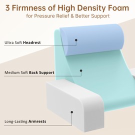 Vekkia Reading Pillow for Adults – Ergonomic 45° Wedge Back Support Chair for Sitting in Bed, XL Side Pockets, Perfect for Working, Gaming, Watching TV, Relaxing, or Recovery, Great Gift Idea, 19”