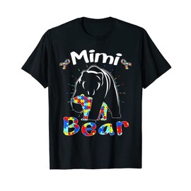 Cute Mimi Bear Autism Awareness Autistic Family Lover T-Shirt