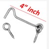 Wideskall 4" inch Heavy Duty Zinc Plated Wire Gate Hook