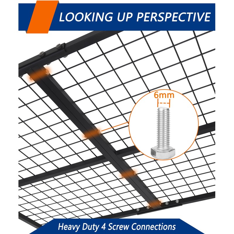 Soywey 3 x 8FT Overhead Garage Storage Rack, Adjustable Ceiling
