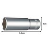 Tone Deep Socket (6 Angles) 2S-12L Insertion Angle 0.25 inch