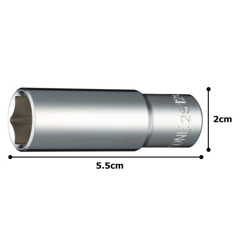 Tone Deep Socket (6 Angles) 2S-12L Insertion Angle 0.25 inch