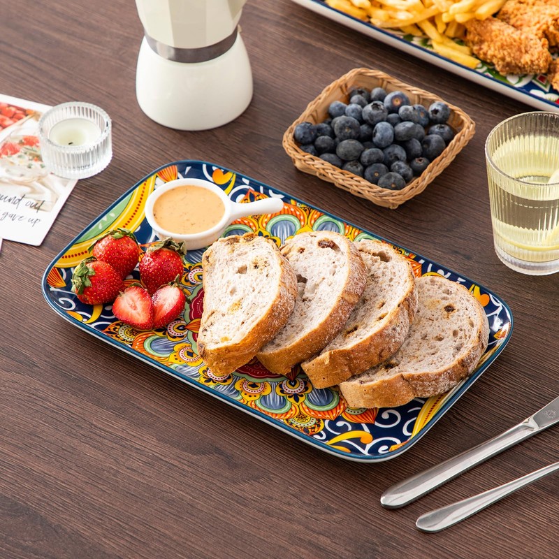 vancasso Serving Platters Set of 3, 16"/14"/12" Inch Rectangular Trays