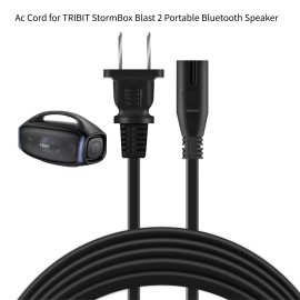 For Tribit AC Power Cord For TRIBIT StormBox Blast 2 Portable Bluetooth Speaker-UL 6FT