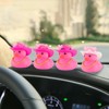wonuu Car Cowboy Rubber Ducks, Dashboard Decorations Pink Duck for