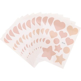 HEMOTON Parche autoadhesivo para cicatrices, 12 piezas, beige, láminas invisibles, para cubrir cicatrices faciales, se adapta al tono natural de la piel