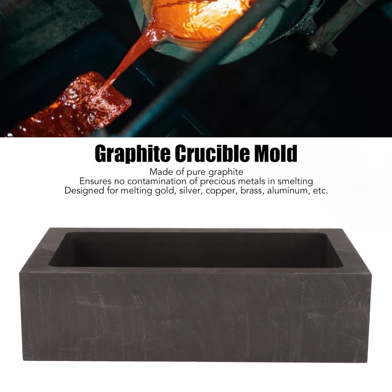 5000g Capacity High Purity Graphite Crucible Metal Refining Mould Ingot