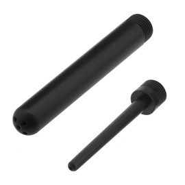 ECSiNG 2Pcs Shower Nozzle Set Shower Heads Portable Enema Bottle Nozzle Bathroom Accessories Compatible with Most Shower ABS Black