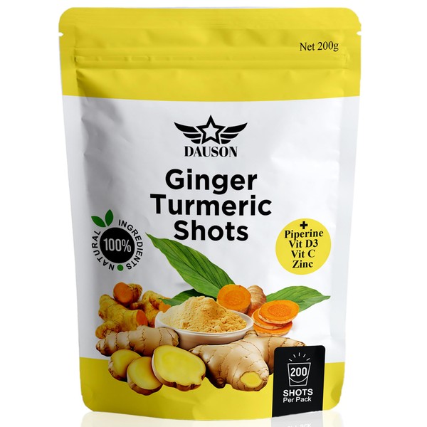 DAUSON DAUSON Ginger Turmeric Supplements with Piperine, Orange, Vitamin C,