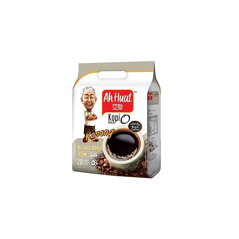 Ah Huat No Sugar Kopi O Black Coffee 20g X