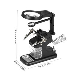 iplusmile USB Soldering Station with LED Lighted Desk Magnifier Clamp for Electronic Repair Enhance Efficiency Support Added Illumination