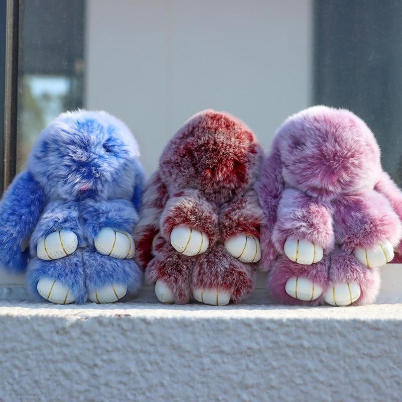 2025 New TA-Bunny LuluCute Keychain,Handmade 5 Styles Soft Bunny Plush