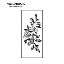 VERDBOOK Waterproof Temporary Tattoos: 2-Sheet Tattoo Kit with Realistic Body Stickers, Semi-Permanent Tattoos for Adults Lasting 7-15 Days – Safe for Men & Women, Chrysanthemum Rays