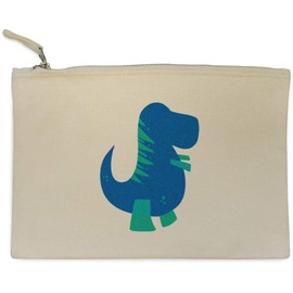 'T-Rex' Canvas Clutch Bag/Accessory Case (CL00043153)