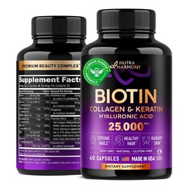 Vitaminas De Biotina Con Colágeno Y Queratina 60 Capsulas Sabor Sn