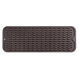 MicoYang Silicone Dish Drying Mat for Multiple Usage,Easy clean,Eco-friendly,Heat-resistant Silicone Mat for Kitchen Counter,Sink,Bar,Bottle,or Cup Coffee M 17 inches x 6 inches