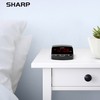 SHARP Digital Alarm Clock with Keyboard Style Controls, Battery Back-up,