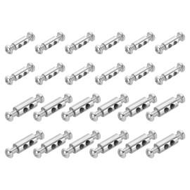 PATIKIL Wire Rope Clips, 40 Pcs Metal Cable Clamps Wire Lock Rope Fittings Clip with Screws for Cable, 2 Style E,F