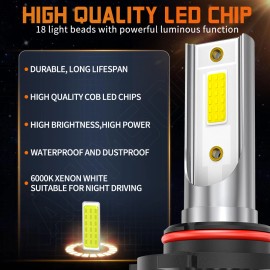 AUIMSOCO For Honda CR-V 2015 2016-2019 LED Headlight High Low + Fog Light Bulbs Combo Kit