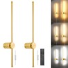 GOODATE Wall Sconces Set of Two with Remote, Stepless Colors