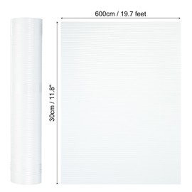 PATIKIL 12Inch x 20Ft Shelf Liner, Non-Adhesive Cabinet Liners EVA Refrigerator Drawer Mats Washable Oil-Proof for Kitchen Cupboard Cabinets Shelves Fridge, Clear