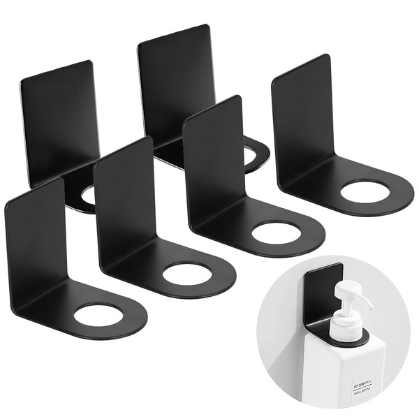 Duoleimi Soap Dispenser Holder, Black, Pack of 6, Wall Mounted