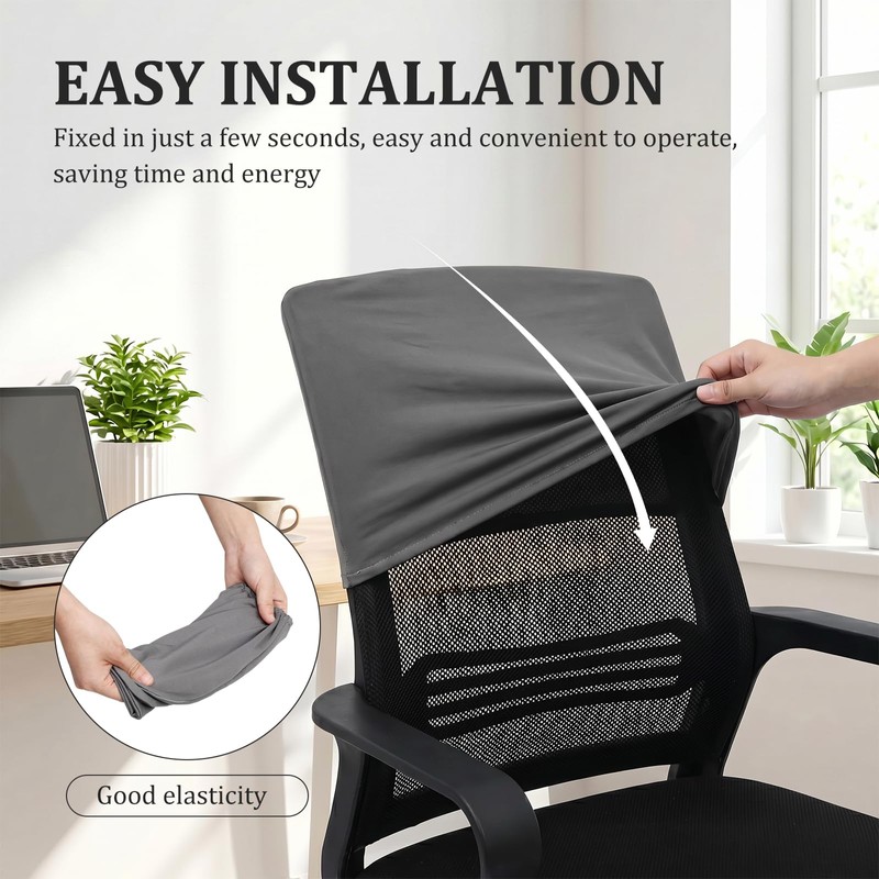 YUEKUNTJ 6Pcs Chair Back Covers, Dustproof Backrest Slipcover, 28×48cm Elastic