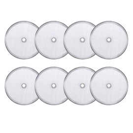 8PCS Stainless Steel Coffee Filters Screen Mesh Filter Reusable Disc Washable Coffee Makers Mesh Fine Micro-Filters Portable Coffee Pot Mesh Filter Accessory