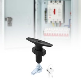 Colcolo T Handle Lock Kit Tools Box Lock Multifunctional Easy Installation Sturdy Garage Door Lock Safety Lock for Distribution Box, Short Tongue, 8.2x4.5x9.8 cm
