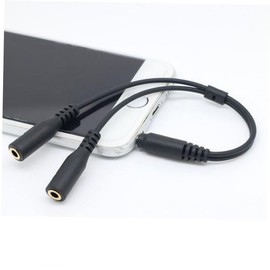 DOITOOL Headset Adapter Splitter for Headphone and Microphone Plugs Position to Dual Position Compact Design for Mobile Devices Lightweight and Portable