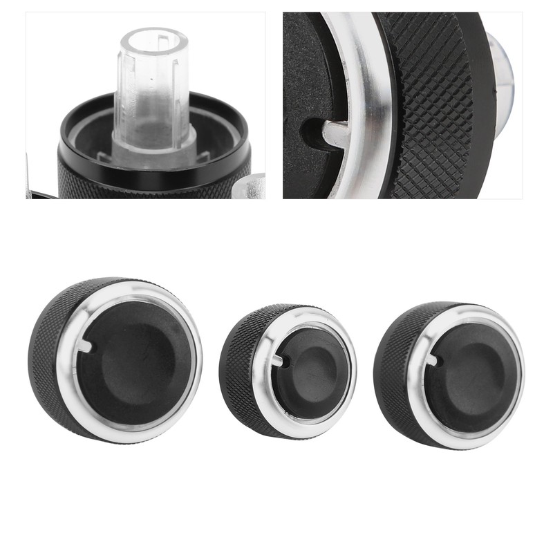 3PCS Car Air Conditioning Switch Knob Heater Replacement for Bora